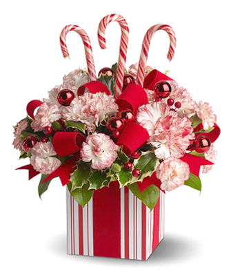 Candy Cane Wishes Virtual Flowers Bouquet