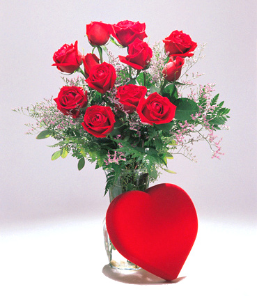 Virtual Valentines Flowers - Be My Valentine Roses and Heart